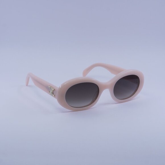 Celine CL40194U 74B Sunglasses Pink Oval Frame, Grey Lenses - Picture 5 of 13